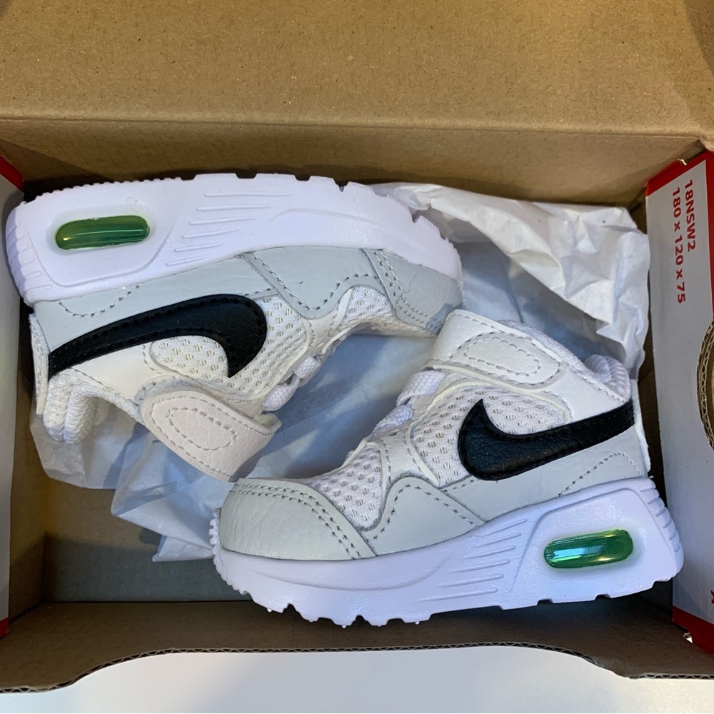 Baby Nike Air Max SC White/Black Photon Dust-Volt Size 2C, Brand New in Box